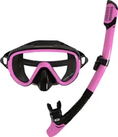 Aga Taucher-Set Maske und Schnorchel M8+S6 Schwarz/Rosa