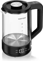 VERTENZ Harmony 30 Wasserkocher LED Smart | 1,7 L Fassungsvermögen | Temperatureinstellung | Glas | Schwarz