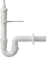 HAAS PP-Wachmaschinen-Siphon DN 50, weiß 1'' und 3/4''