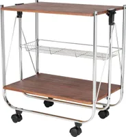 WENKO Servierwagen Dinett Deluxe braun 68,0 x 40,6 x 70,0 cm