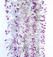 5m Lametta Weihnachtsgirlande Christbaumschmuck Girlande Weihnachten Deko LMT6 Lila