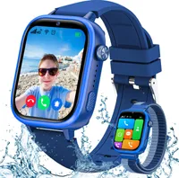 4G Smartwatch für Kinder mit GPS-Tracker und Video Telefonfunktionen, HD Touchscreen, SOS, SIM-Telefon Uhr mit Kamera, Puzzle-Spiele, IP68 Wasserdicht