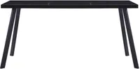 vidaXL Jedálenský stôl Black 180 x 90 x 75 cm Tvrdené sklo