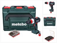 Metabo BS 18 LT BL Q Akumulatorowa wiertarko-wkrętarka 18 V 75 Nm bezszczotkowa + zestaw bitów 32 szt. + metaBOX - bez akumulatora, bez ładowarki