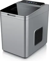 Arendo Eiswürfelmaschine, Eiswürfelbereiter 105W, 1,4 Liter Eiswürfelbehälter, 9 große Eiswürfel, in 8 Minuten, 2 Eiswürfelgrößen, Sichtfenster, inkl. Eiswürfelschaufel