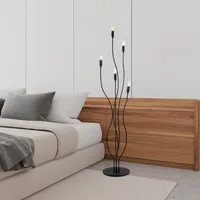 Opviq, Bonibon- Bonibon FLG, Schwarz, Stehlampen, 35 x 35 x 155 cm, Metallkörper