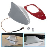 A54D Bolwins Universal Auto Shark Hai Antenne Dachantenne Haifisch Hochglanz in Silber