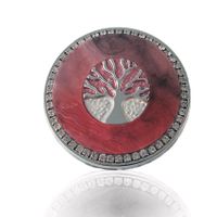 Tuchhalter,Magnet,Brosche aus Edelstahl.20mm einfarbig Polaris rot
