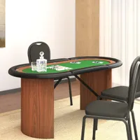 vidaXL Pokerový stůl pro 10 hráčů zelený 160x80x75 cm
