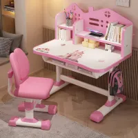 2Pcs/Set Multi Bookstand verbreitert Desktop Schreibtisch Stuhl Set Cartoon Muster Kinder verstellbare Höhe Studie Schublade Tisch mit Stuhl Set