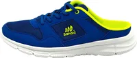 Nowaland Damen Herren Pantoletten Sandalette Slipper Sabots Sneaker ,Königblau/Grün, 45