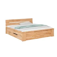 Massivholzbett Cassetta 200x200, Kernbuche geölt