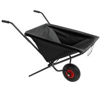 Ondis24 Gartenschubkarre 95 L Trolley Griff Zweirad Kunststoff Outdoor schwarz 