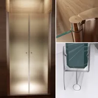 i-flair satinierte Duschtüren 100-104 cm, Duschabtrennung aus 6mm Sicherheitsglas mit Nanobeschichtung - Verstellbereich von 100-104 cm