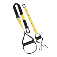 MS-305-6 Sling Trainer Yellow Závěsný trénink s kotvou na dveře, prodlužovacím pásem a 4 gymnastickými pásy pro cvičení celého těla, jako jsou dřepy, kliky nebo cviky na břicho Doma