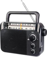 Retekess TR604 Prenosné rádio, AM FM, veľké tlačidlo, rádio na batérie, veľký reproduktor, nastaviteľné výšky a basy, darček pre rodinu