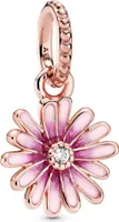 Pandora Garden Charm Anhänger 788771C01 Pink Daisy Flower Rose Klare Zirkonia Pink Emaille
