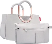 reisenthel loopshopper M, Einkaufstasche, Einkaufskorb, Tragetasche, Frame Twist Sky Rose, 12 L, OS1036