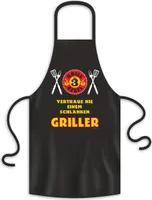 Grillschürze Grillregel Nr. 3 Vertraue nie einem schlanken..