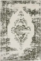 Teppich Sia Creme/Grün 300x400 cm Wohnzimmer Rechteckig benuta