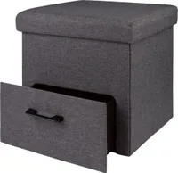 LIVARNO home Sitzhocker, mit Innenfach und Schublade, faltbar -
