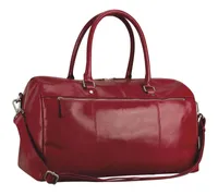 LEONHARD HEYDEN kožená cestovná taška cez rameno Cambridge Travel Bag Red dark red