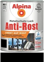 Alpina Metallschutz-Lack Anti-Rost 2,5 L schwarz glänzend