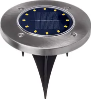 Maclean MCE318 LED Solar Wegeleuchte mit Erdspieß 12 LED SMD Neutralweiß 4000K 0,7W Solarlampe für Aussen Wegeleuchte Gartenleuchten IP44