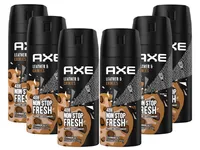 Axe Bodyspray Leather & Cookies Deo 6x 150ml, Deodorant ohne Aluminium, Herren, Men