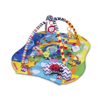 Lionelo Anika Spielmatte Baby Krabbeldecke für Baby Spielbogen Laufstallfunktion Spielzeuge im Set ab Geburt, Bunt