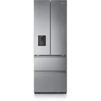 Hisense RF632N4WIE French Door Kühlkombination, 485 Liter, Super Freeze, Wasserspender, Edelstahl