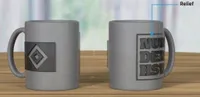 HSV Fanartikel HSV Tasse Relief grau 0