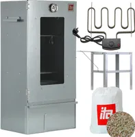 ITA Räucherofen 7000 - Premium Räucherschrank mit 3 Etagen - Legierter Stahl, Sichtfenster & Thermometer - Qualität  EU Direkt vom Hersteller