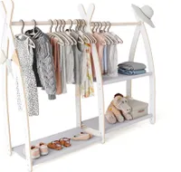 Kleiderstange Baby Kinderzimmer Kinderkleiderstange Hellgrau Baby Garderobe 100% ECO