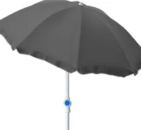 Sonnenschirm rund Ø2m anthrazit Polyester knickbar UV Schutz