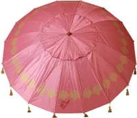 Atosa Sonnenschirm Für Den Strand 220 Cm Rosa  Rosa One Size