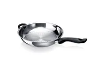 Beka Gourmet 205928 Bratpfanne, 28 cm max. Durchmesser, Edelstahl, Induktionsherd-geeignet