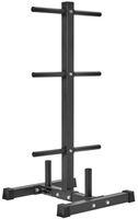 Hantelscheibenständer mit/ohne Stangen-Ablage 30/31 mm : schwarz Mit Stangen-Ablagen Farbe: schwarz Ausführung: Mit Stangen-Ablagen