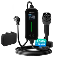 Přenosná nabíječka Junsun 3,5 kW 16 A 1 fáze Nabíjecí kabel EV 5.6M s ovládáním WIFI/APP Nastavitelný proud pro nabíječku typu 2 pro elektromobily EV