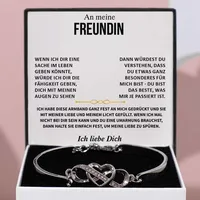 An meine Freundin - Behalte mich immer in deinem Herzen Armband für Damen - Schmuck Armband - CHLOE_HEARTBRACELET