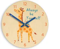 ModernClock, wanduhr, Silent Wanduhr, Wanduhr für Kinder Giraffe 30cm