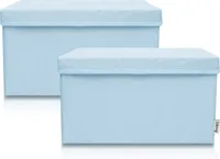 Lifeney 2-Set Aufbewahrungsbox Kinder (37x25x21cm) I Aufbewahrungskorb für Kinderzimmer und Wohnbereich I Kinder Aufbewahrungskiste (Hellblau)