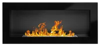 Gel- und Wand - Ethanol - Kamin, SCHWARZ Hochglanz, 90 cm