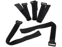 ChiliTec Klettband-Set mit Öse 5 Stück, 30x2cm, schwarz