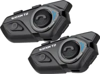 2-Pack WAYXIN T2 náhlavní souprava pro motocykly, komunikační systém Intercom pro motocykly pro 15 hodin pracovní doby náhlavní souprava s helmou náhlavní souprava pro motocykly Bluetooth s dosahem 100 m náhlavní souprava pro motocykly s interkomovým systémem