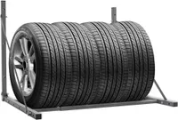 vidaXL Stojan na pneumatiky Silver Steel