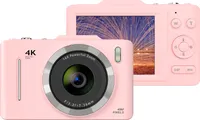 digitální kamera 4K, přenosná digitální videokamera, 48 MP, 2,8palcový displej IPS, ochrana proti otřesům, 16x zoom, vestavěný blesk, dobíjecí baterie, narozeninový a vánoční dárek pro teenagery, studenty, přátele