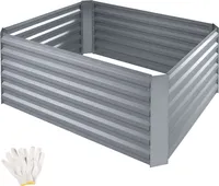 Zvýšený záhon Salvia 600l pozinkovaný 120x90x57cm - stříbrný