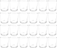 BigDean Teelichtgläser 24er Set Trichterform 7 x 5,5 cm  (HxØ)  Glas klar für Tischdeko, Hochzeitsdeko, Partydeko, Desserts