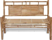 vidaXL Gartenbank 120 cm Bambus